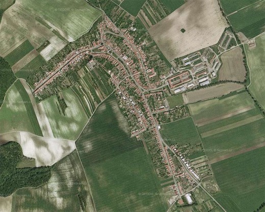 Satelitní mapa obce Letonice